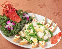 Daichinro New Store_Stir-fried spiny lobster and scallops