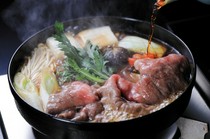  「센다이 쇠고기 스키야키」회석 