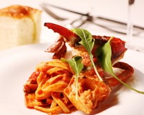 YAMAGATA San-Dan-Delo_Deliciousness of the trinity: "Snow crab and handmade pasta chitarra"