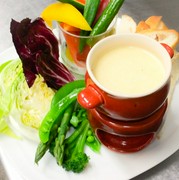 Tante Grazie_Bagna Cauda with Colorful Vegetables and Focaccia