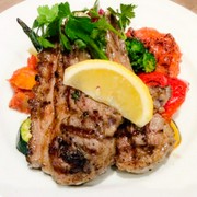 Tante Grazie_Grilled lamb on the bone (2 skewers) & grilled vegetables