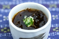 Oshokuji Dokoro Chanya_"Vinegared mozuku seaweed" made by the owner's younger brother is also one of the specialties.