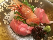 Tempura Ryori Sakura_Assortment of 3 kinds of sashimi