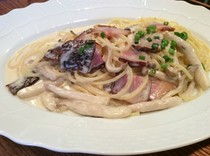 Gotemba Restaurant Kuishinbogomi_Mushrooms and bacon in cream sauce