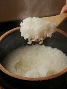 Japanese Restaurant Kyokabutoya_"Rice" cooked in a clay pot at the right time