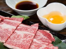 Gyuniku Senmonten KAZU ~Beef Dinning~_[Yakisuki] Enjoy carefully-selected shoulder loin with a tender melting texture