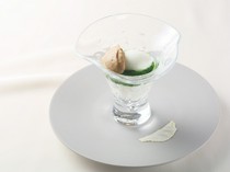 Lumiere_<Vegetable dessert> Komatsuna, celery, burdock, radish I made a dessert using vegetables from the field...Chef Karato