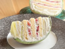 Sushi Monji_Melon Cake - A fascinating sweet made with lots of time and effort. 