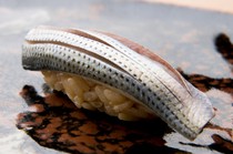 Sushi Yoshida_Gizzard shad nigiri sushi with special flavor and springy, sticky texture