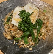  Fried rice with rape blossoms and roasted pork 