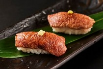   Nikusho Jade Kanazawa_Specially selected Noto beef nigiri sushi (2 pieces)