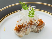 Shiogama Shirahata_Seasonal menu item "Monkfish tossed in soy sauce"