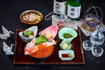 Teppanyaki Cocoro (Grand Park Otaru)_[December-February] Crab and salmon roe rice bowl