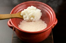 SHIROSAKA - Sumibi Kappo_Niigata Koshihikari rice cooked in a clay pot