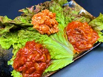  Assortment of three kinds of seafood kimchi 