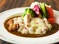 Ajikobo Iwasa_"Milanese-style Pork Cutlet" is an exquisite combination of melty cheese, rich demi-glace, and crispy cutlet.