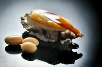 Sushi Kappo Kakihachi_"Abalone Ofuna-ni" cooked until soft with soybeans