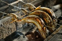 Sushi Kappo Kakihachi_The classic summer grilled dish, "Natural Ayu Salt-Grilled," locks in the flavor over charcoal.