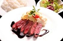 NIKU Dining meat meet_"Noto beef thigh steak plate" allows you to simply enjoy the deliciousness of Noto beef