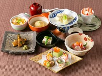 Omi-Kaiseki Kiyomoto_"Kaiseki Cuisine Miyabi" features 9 dishes including appetizers, sashimi, grilled dishes, stewed dishes, and desserts