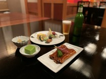 Tokyo October_Eel evening drink set (summer only) *Reservations must be made at least 2 days in advance