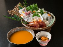 Kai to Sumibi to Nihonshu Tawawa_"Special sea urchin shabu-shabu hotpot (1 serving)" with irresistible rich flavor and umami