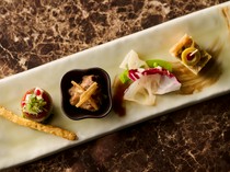 Teppanyaki Bian Yokohama (former MADOy)_"Appetizer platter" with dishes that change with the season