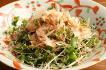 Teuchi Soba to Kamo Ryouri Jigen_"Soba nakana and dried baby sardine salad"