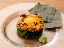  "Aohige's Specialty: Cold Sea Urchin Horen" - the irresistible sweetness of rich sea urchin 
