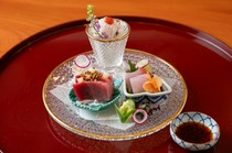 Okubo_"Sashimi Appetizer" delivers the voices of seasonal ingredients