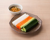 出汁shabu Obanzai OKAKA 东京_青辣椒味噌蔬菜棒