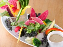 Kobayashi Chef ga Tegakeru Yoru no Vegistro Oimachi_A dish that brings together the joys of the harvest: Kamakura Vegetable Crudité with Anchovy Sauce