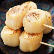  Grilled scallop skewers 