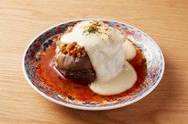 Fukusho_Grilled red eggplant and minced meat with cheese