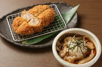 Kimukatsu Ebisu Branch_Single item: Autumn kimukatsu (fried pork cutlet) with mushroom broth and grated daikon radish