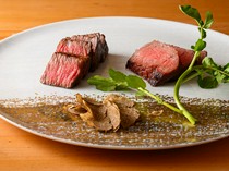 Shiba KOSO_Lunch Course - Enjoy a luxurious lunch with raw and charcoal-grilled Japanese Black Wagyu beef.