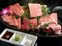 M no Yakiniku Fukushima Main Branch_"Omakase" Platter - Enjoy the high quality and the perfect balance of Matsusaka beef.