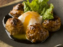 Ayakaritai_"Charbroiled Chicken Meatballs with a Soft-boiled Egg" served with plenty of rich egg yolk