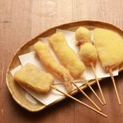 Ippin Yakitori Kushikatsu Oden Taishu Izakaya Hirokatsu Shibuya Dogenzaka Branch_Assortment of 5 kinds of kushikatsu