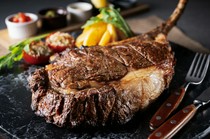  Japanese Black Wagyu beef (bone-in roast) - from Meat dishes cooked in the wood-fired oven 
