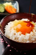  Egg or rice with soy sauce koji 