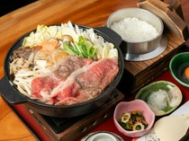 Kamameshi Chazuke GRANCHA_A piping hot combo that will fill your heart with pleasure: "Freshly cooked rice and Japanese black beef sukiyaki set" *Available from 4pm