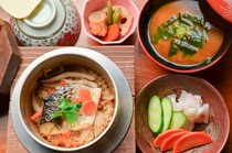  Grilled mackerel rice pot set 