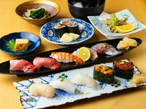 Sakana Ryori Shibuya Yoshinari Honten Marunouchi Branch_"Exquisite 10-piece Nigiri Course" made with the finest ingredients and seasonal delicacies