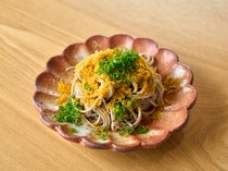 四季料理KITAGAICHI_「烏魚蕎麥麵」作為酒精的佐餐或點睛之筆。