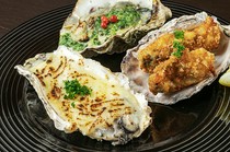 肉和鱼和牡蛎 OYSTER Bar＆Bistro 魚秀 ～UOHIDE～ 涩谷樱丘店_三种拼盘（油炸、焗烤、大蒜黄油烤）