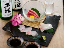  Sashimi (as part of the course) - A dish that captures the season. Indulge in a luxurious moment with fresh fish. 