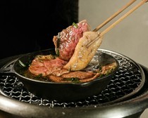 WAGYU YAKINIKU beef by KOH 히로오 본점_농후한 맛이 호화롭게 즐길 수 있는 “주옥의 리브 캡과 포아그라 스키야키~스킬렛 계란 첨부~”