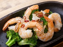 Kinsaiya Hakata Eki Chikagai Branch_Shrimp and Broccoli Teppanyaki Peperoncino Style