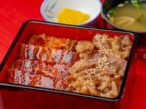 Otaru Ankake Yakisoba Kakuryu_Grilled Eel & Wagyu Rice Bowl - You can enjoy these luxury eels and Wagyu beef at the same time.